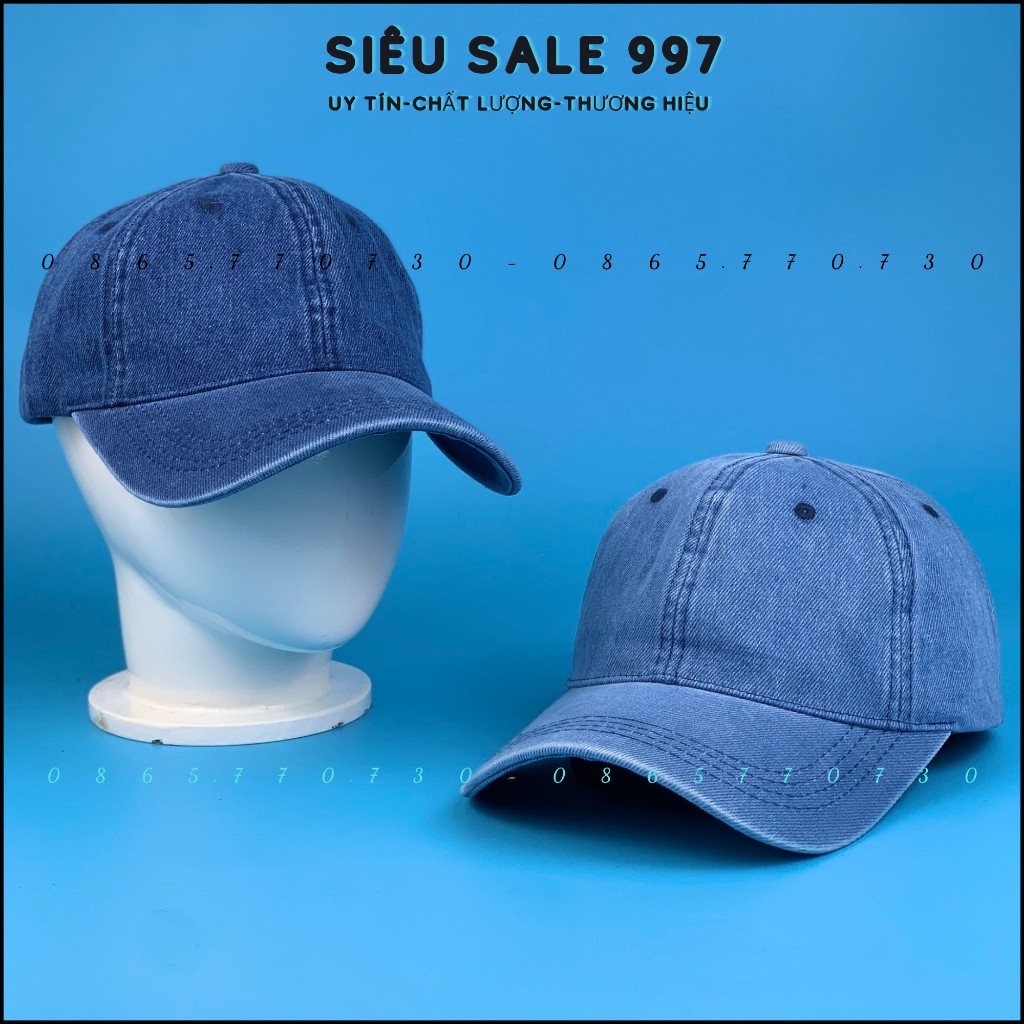 Nón Kết Jean Trơn, Mũ Lưỡi Trai Vải Dày Hàng Nhập Cao Cấp 2 Màu Form Đẹp - SIÊU SALE 997