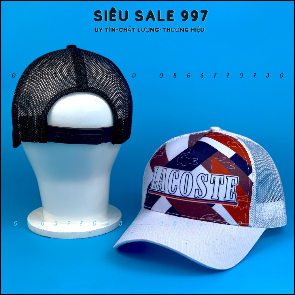 Nón Kết Phối Lưới Cá Sấu in Chữ LACO.STE 2 Màu Cao Cấp Form Unisex Nam Nữ - SIÊU SALE 997