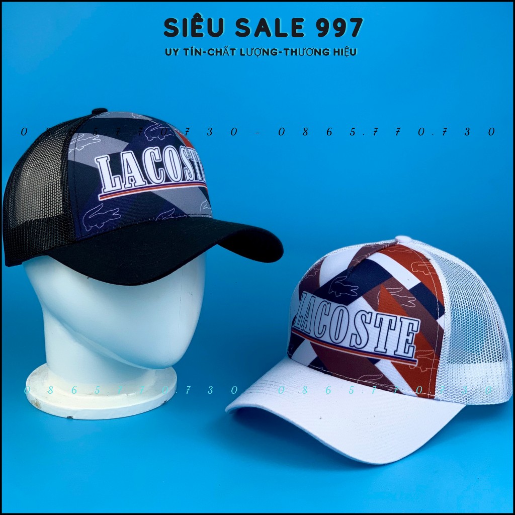 Nón Kết Phối Lưới Cá Sấu in Chữ LACO.STE 2 Màu Cao Cấp Form Unisex Nam Nữ - SIÊU SALE 997