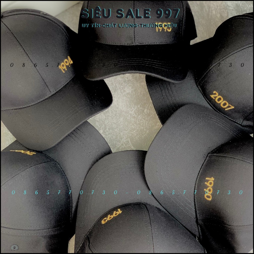 Mũ Lưỡi Trai Thêu Năm Sinh 1990 - 2010, Nón Kết Full Đen Bao Ngầu Thời Trang - SIÊU SALE 997