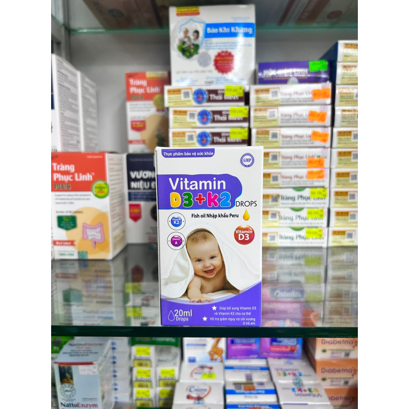 Vitamin D3 K2 Nhỏ Giọt Lọ 20ml - Bổ Sung Vitamin D3 K2 Cho Trẻ Sơ Sinh Và Trẻ Nhỏ