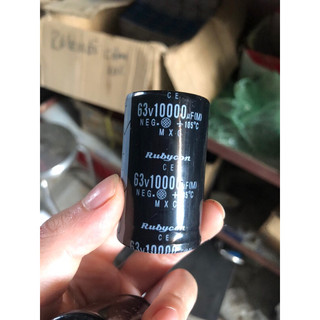 Tụ rubycon 63v10000uf 4.5*3 cm hàng mới chất lượng tốt