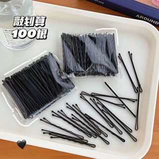 Set 100 kẹp tóc mái tăm đen giá rẻ tạo kiểu tóc đơn giản dễ thương thời trang hàn quốc dài 5.5cm KC56 JOLY