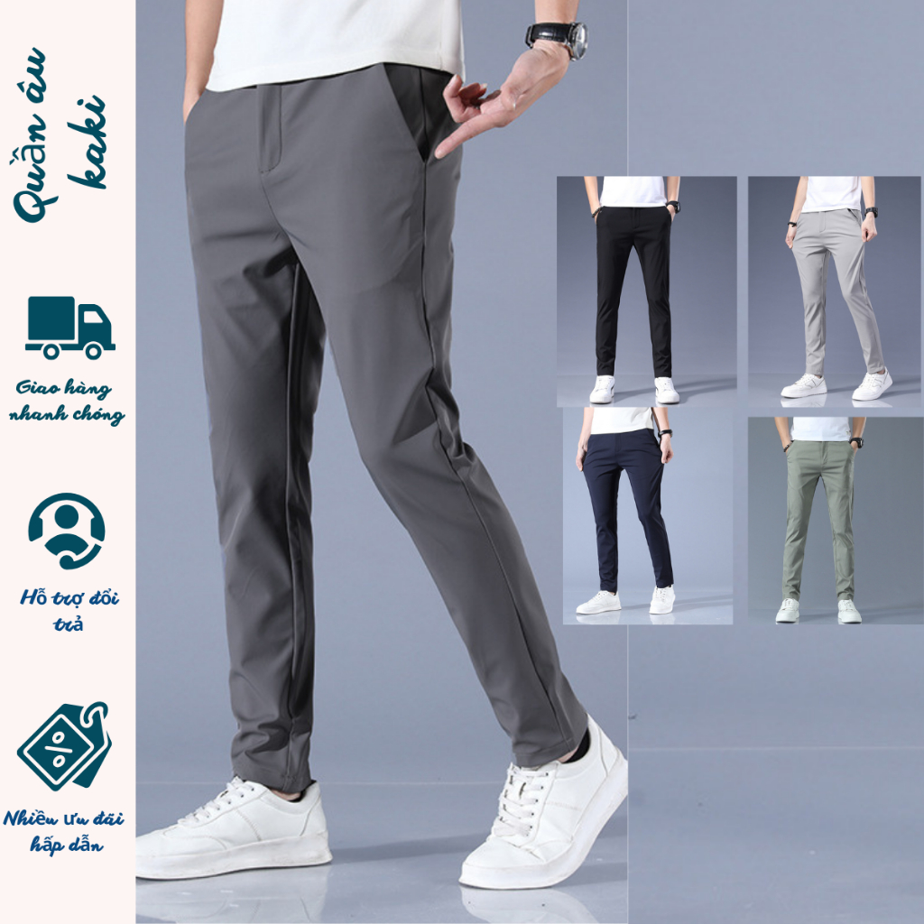 Quần Kaki Nam co giãn 4 chều Cao Cấp MIAA dáng Slimfit Tinh Tế,Quần Tây Dài Nam Vải Kaki Cotton Đứng Phom Dáng Trẻ trung