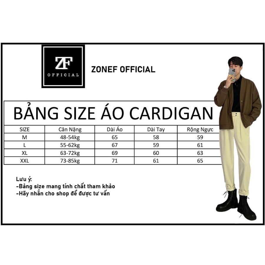 Áo khoác cardigan nam mỏng ZF.Club - Dệt kim tổ ong cao cấp CA