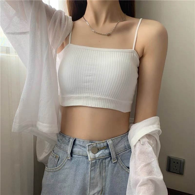 Áo thun nữ dài tay chất vải cotton giấy không nhăn cao cấp kèm bra cùng màu ELWYN EL70