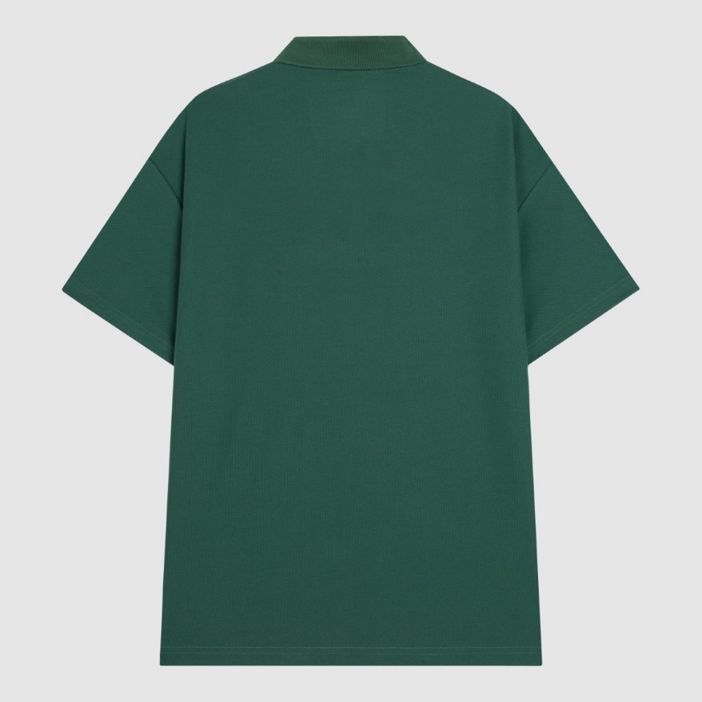 Áo Phông Polo Unisex Local Brand INSIDEMEN Thêu Hình Gấu Logo Trước Ngực Form Rộng Tay Lỡ Cho Nam Nữ IPS085S3