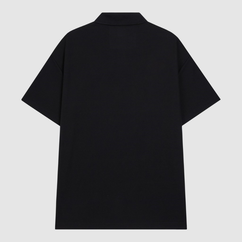 Áo Phông Polo Unisex Local Brand INSIDEMEN Thêu Hình Gấu Logo Trước Ngực Form Rộng Tay Lỡ Cho Nam Nữ IPS085S3