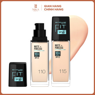 Kem nền Maybelline Fit Me Matte Poreless Foundation kiềm dầu 30ml - Nika Cosmetics