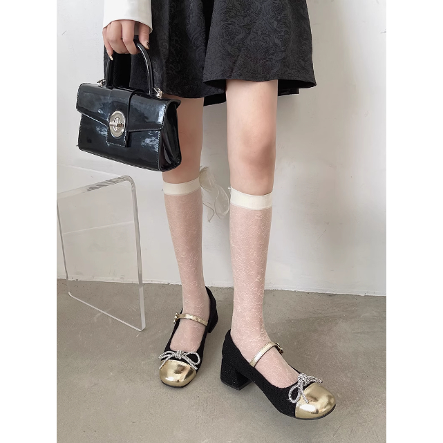 Giày Búp Bê Pháp Retro Gót Vuông Mary Jane Cho Nữ 2023 Mới, Giày Búp bê Phong Cách Cổ Điển