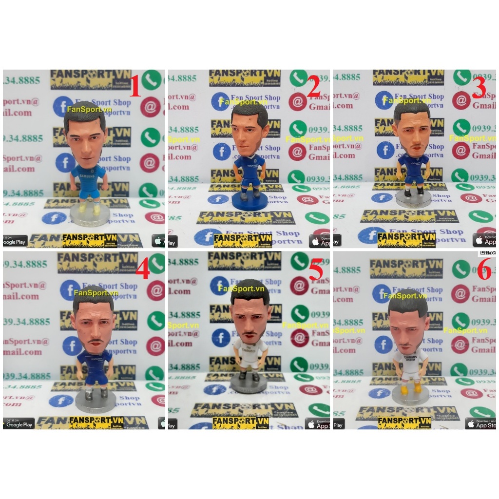 Tượng cầu thủ bóng đá Eden Hazard 10 Belgium Chelsea 2014-2015 2018 2019 2020 2021 home kodoto soccerwe quà tặng