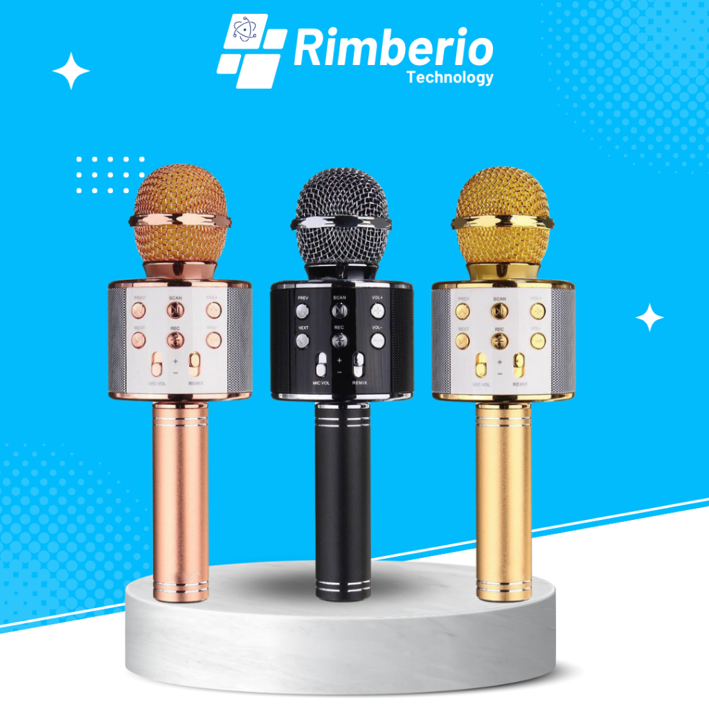 Míc Hát Karaoke Không Dây, Micro Hát Karaoke Bluetooth Sạc Pin Tiện Dụng WS858 Đa Năng Thích Hợp Cho Mọi Loại Điện Thoại