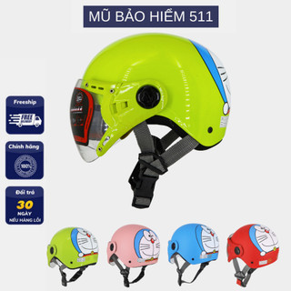 Mũ Bảo Hiểm nửa đầu VARO Doremon Trẻ Em Có Kính càng bảo vệ mắt