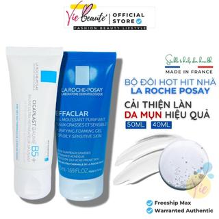Bộ kem dưỡng La Roche Posay B5+ làm dịu kích ứng Và phục hồi da 40ml + Sữa rửa mặt La Roche-Posay Effaclar gel 50ml