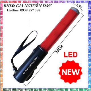 Gậy đèn chỉ huy giao thông 1 màu , gậy phân luồng giao thông ,đèn cảnh báo - sử dụng pin
