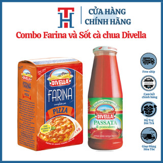 Combo Bột Làm Bánh Pizza Farina Divella 1Kg và 1 Sốt Cà Chua Divella 680Gr