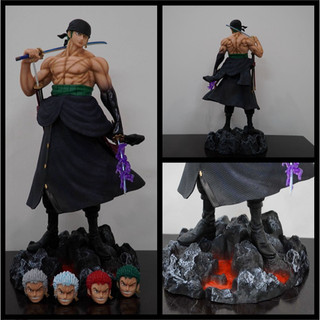 Mô hình Zoro trong Onepiece 50cm 5 đầu thay cực sắc nét - nhân vật Onepiece - Ongchumhohinh MH523Kèm Chibi)