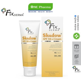 Kem chống nắng fixderma dưỡng ẩm cho da mặt & cơ thể 75g shadow spf 50+ cream
