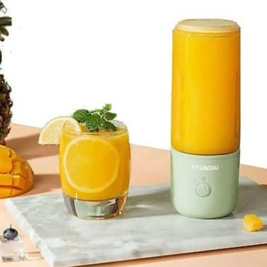 Máy Xay Sinh Tố Cầm Tay Huyndai Mini 500ML - Máy Xay Hoa QỦA Đa Năng Sạc Pin 4 Lưỡi Bảo Hành 6 Tháng