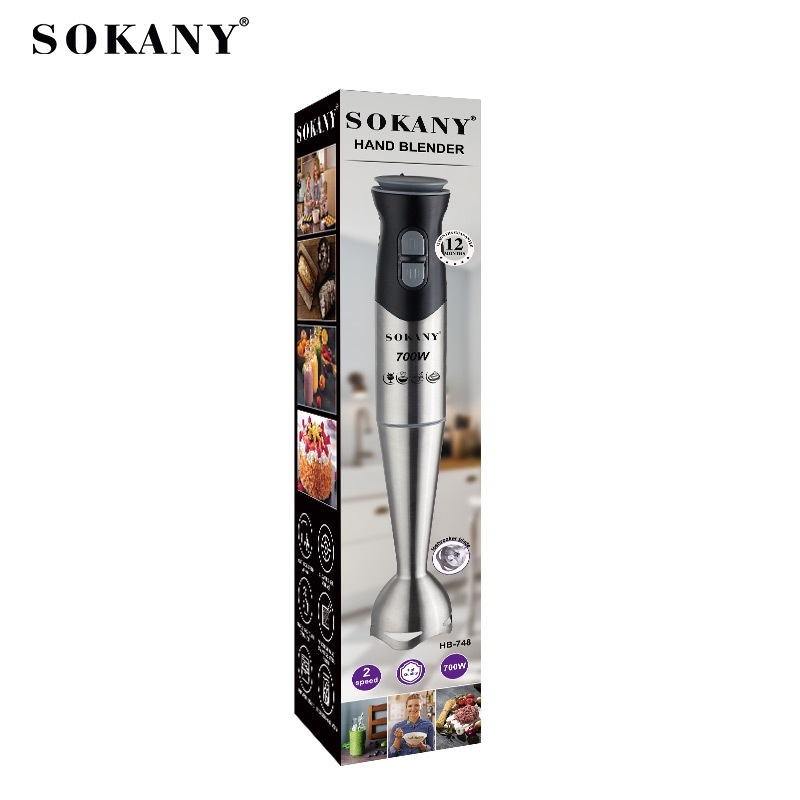 Máy xay cầm tay Sokany HB-748  công suất 700W đa năng dễ sử dụng, xay cháo ăn dặm cho bé. Bảo Hành 1 Tháng