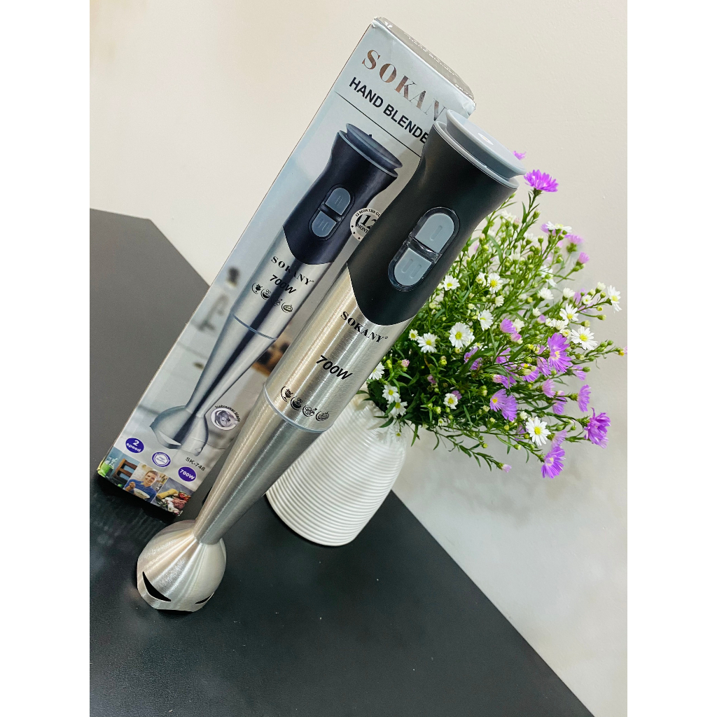 Máy xay cầm tay Sokany HB-748  công suất 700W đa năng dễ sử dụng, xay cháo ăn dặm cho bé. Bảo Hành 1 Tháng