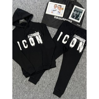 Bộ, Set thời trang thu đông mũ chùm Dsquared2 icon vẩy sơn thời trang cháy phố siêu hot 2023