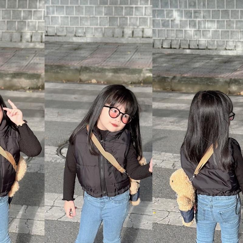 Áo Phao Gile Cho Bé Áo Khoác Gile Cho Bé Gái Lót Bông 3 Lớp Siêu Nhẹ cho bé từ 8-30kg GL01