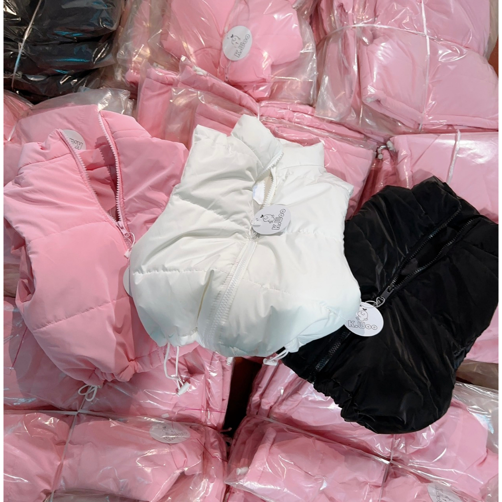 Áo Phao Gile Cho Bé Áo Khoác Gile Cho Bé Gái Lót Bông 3 Lớp Siêu Nhẹ cho bé từ 8-30kg GL01