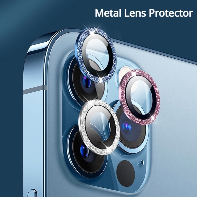 Set 3 Kính Cường Lực nhũ lấp lánh Bảo Vệ Camera 14 13 / 13 Pro / 13 Pro Max 11 / 11 Pro Max / 12 Pro Max