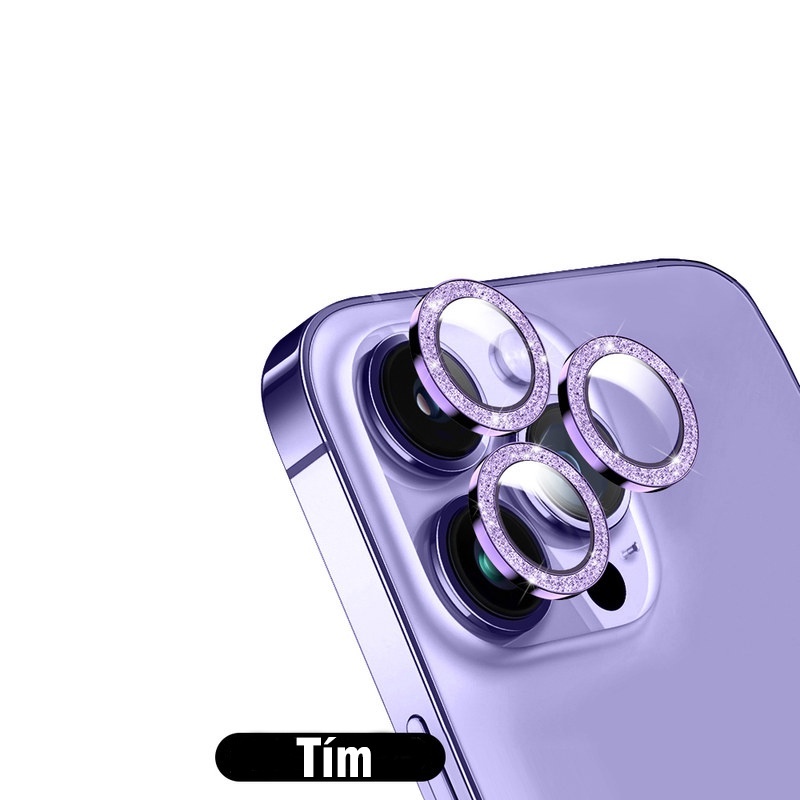 Set 3 Kính Cường Lực nhũ lấp lánh Bảo Vệ Camera 14 13 / 13 Pro / 13 Pro Max 11 / 11 Pro Max / 12 Pro Max