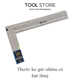 Thước Ke Góc Nhôm 30cm-50cm Có Hạt Thủy Windmill