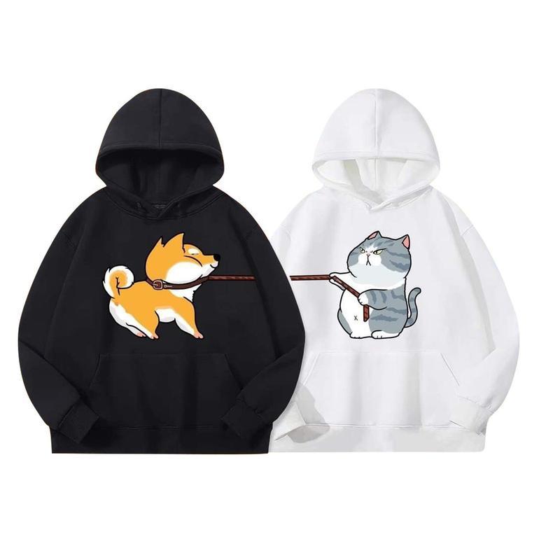 Áo Hoodie Local Brand VENDER Form Rộng, Áo Hoodie Nỉ Bông Unisex Hình Chó Husky Và Mèo Phong Cách Cặp Đôi (H1)