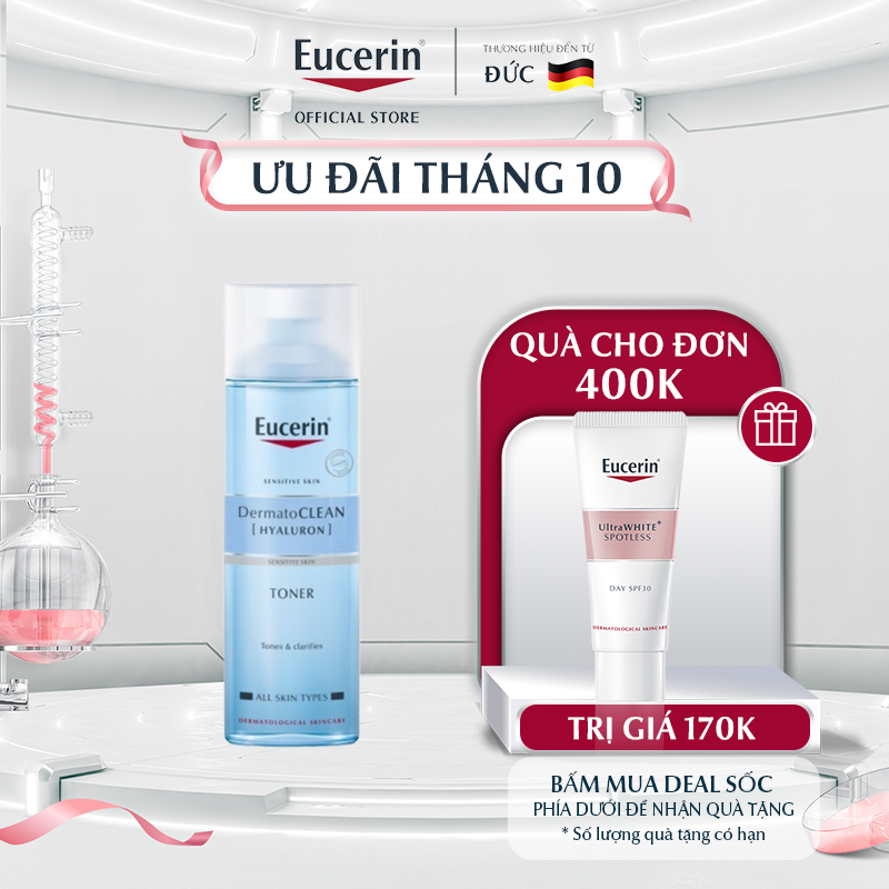 Nước cân bằng cho da nhạy cảm Eucerin DermatoCLEAN Toner 200ml