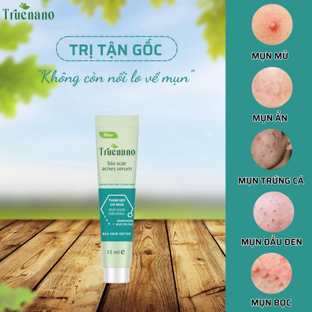 Serum Chấm Mụn Truenano Đánh Bay Các Loại Mụn, Mờ Sẹo, Thâm - Tuýp 15ml