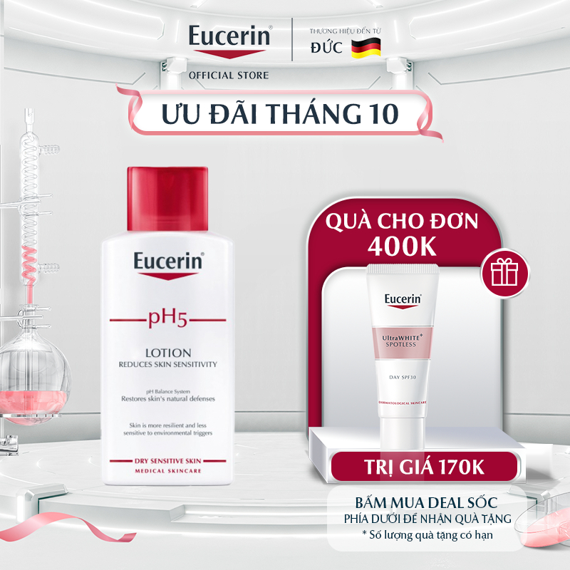 Sữa dưỡng thể cho da khô nhạy cảm Eucerin pH5 Lotion 250ml