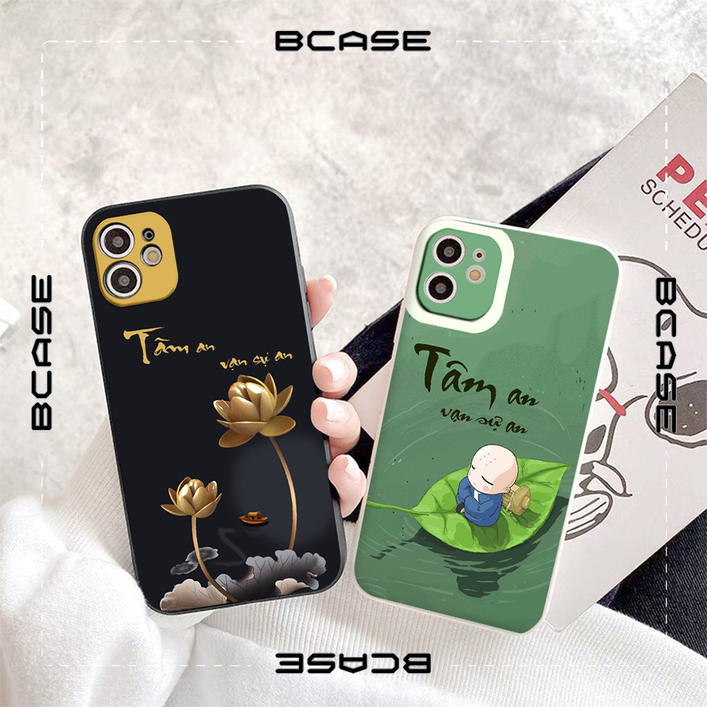 Ốp điện thoại iphone Tâm an vạn sự an chống sốc 13promax/13pro/xr/xsmax/6/6s/7/8/plus/se2020 nn422