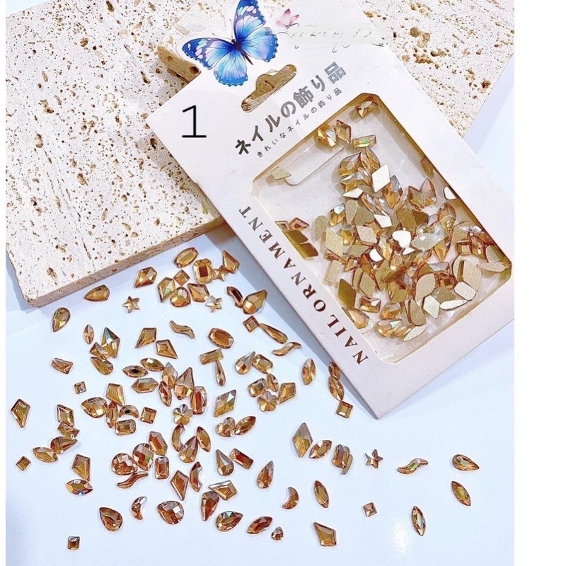 Đá Khối Chân Bằng Mix Size Mix MẫuTúi 100 Viên , Đá Hình Chân Bằng Gói 100 Viên
