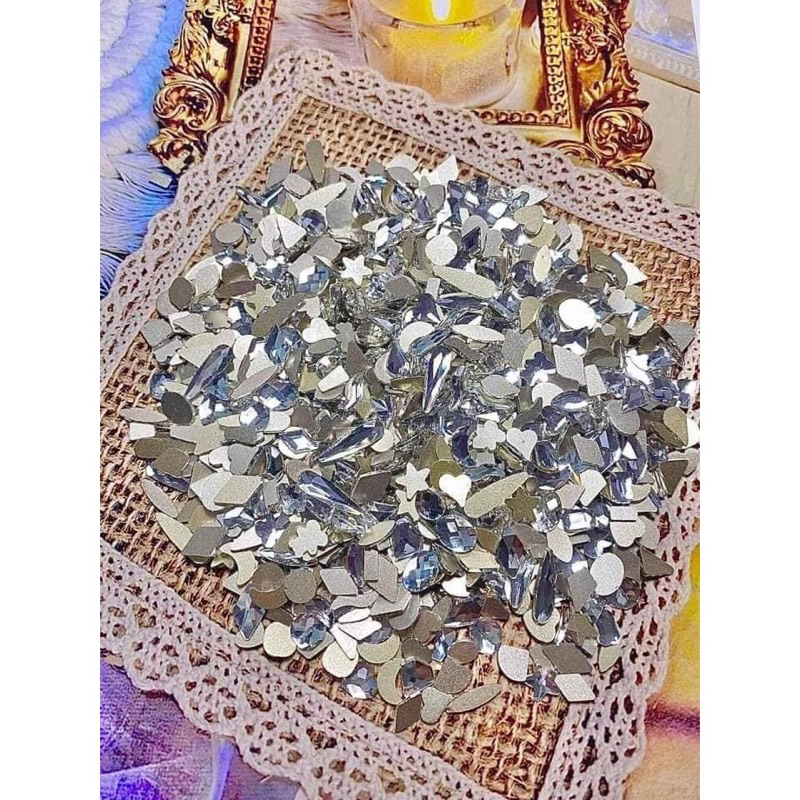 Đá Khối Chân Bằng Mix Size Mix MẫuTúi 100 Viên , Đá Hình Chân Bằng Gói 100 Viên
