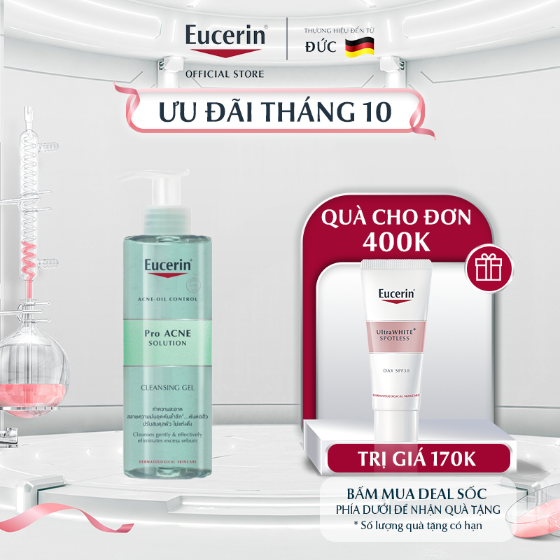 Gel rửa mặt giảm mụn Eucerin Pro Acne Cleansing Gel 400ml