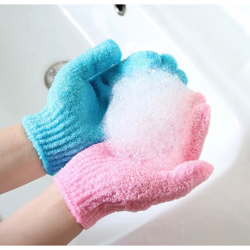 Găng tay tắm tẩy tế bào chết