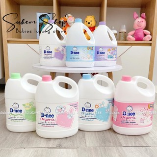 Nước Xả/Nước Giặt Dnee Can 3 Lít Chính Hãng Mùi Hương Hoa Dịu Nhẹ An Toàn Cho Làn Da Bé