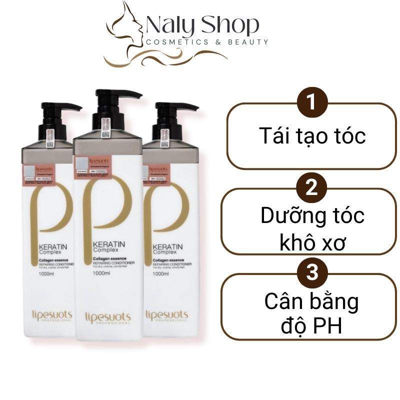 Cặp Dầu Gội Xả P&Keratin Complex 1000ml Phục Hồi Tóc Khô Xơ Hư Tổn Nặng, Dầu Gội Thảo Dược Giảm Rụng Kích Thích Mọc Tóc