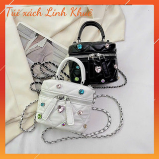 ( ko vừa đt) Túi xách nữ đeo chéo mini da mềm trần trám dáng cặp lồng siêu hottrend