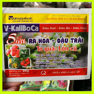 Phân bón V-KaliBoCa siêu ra hoa đậu quả gói 20g.