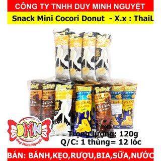 Combo 12 gói Bánh snack Cocori Mini Donut 10g Thái Lan