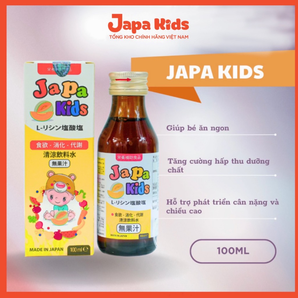 Siro Japa Kids Cho trẻ Biếng Ăn Hỗ Trợ Cho Bé Ăn Ngon Tăng Cân Chăm Sóc