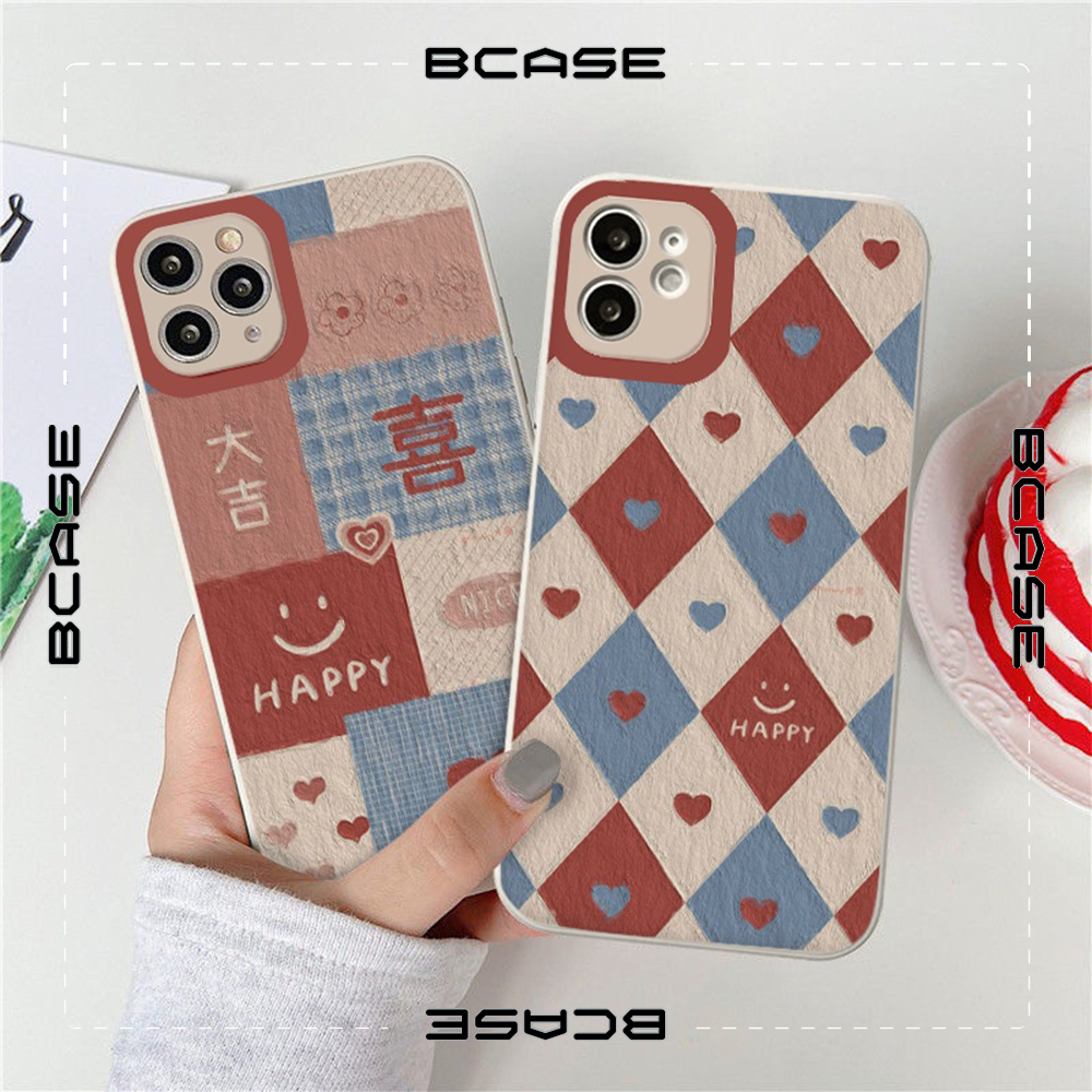 Ốp lưng iPhone ốp viền vuông Tym caro cách điệu cực đẹp cho iP 6 đến 15 promax tu100