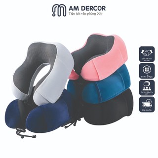 Gối cổ chữ U gối kê cổ chất liệu ruột cao su non chống mỏi vai gáy vỏ vải nhung cao cấp thoáng mát mềm mại đàn hồi
