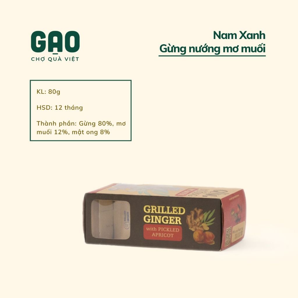 Gừng nướng mơ muối