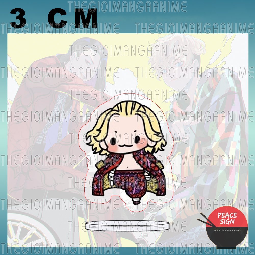 Mô hình Standee in hình TOKYO REVENGERS ver ÁO KHOÁC tượng mica acrylic anime chibi trưng bày